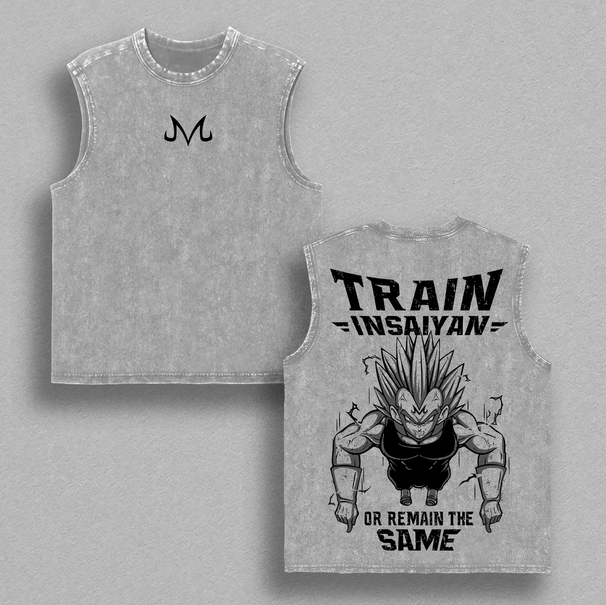 Saiyan Prince Training Anime Gym Motivation Vintage Washed Oversized Graphic Tee Warrior Mindset Streetwear Shirt