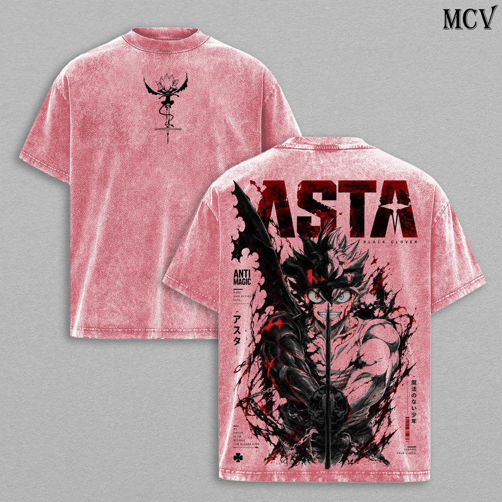 Asta Black Clover Season 2 2026 Anime Vintage Washed Tee