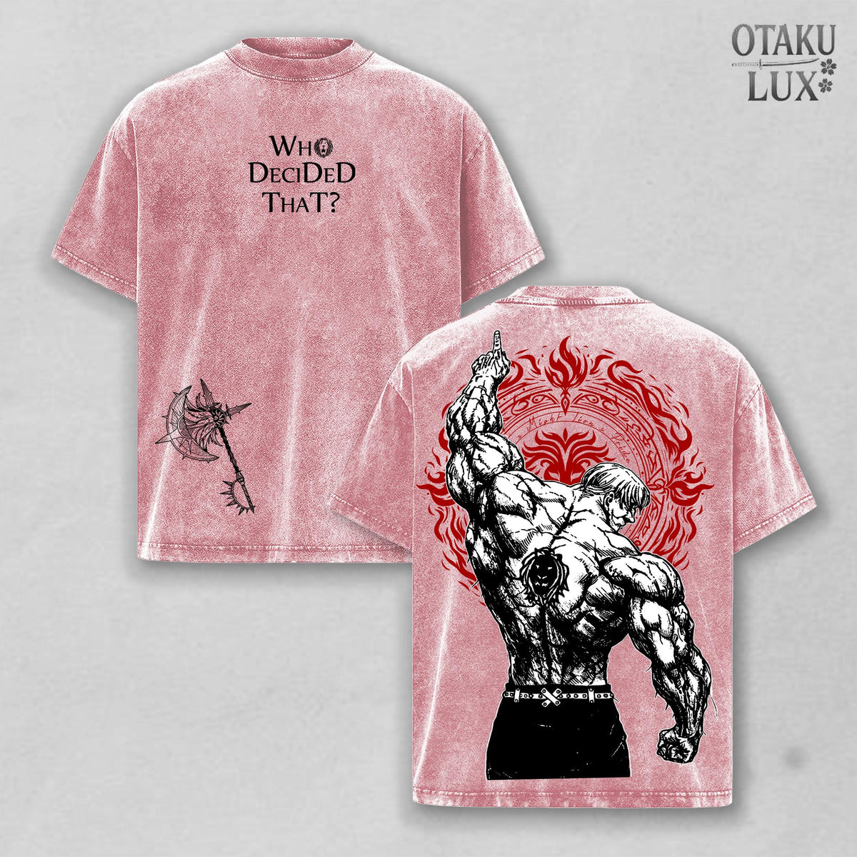 Escanor Lion Sin of Pride Seven Deadly Sins Anime Vintage Washed Tee