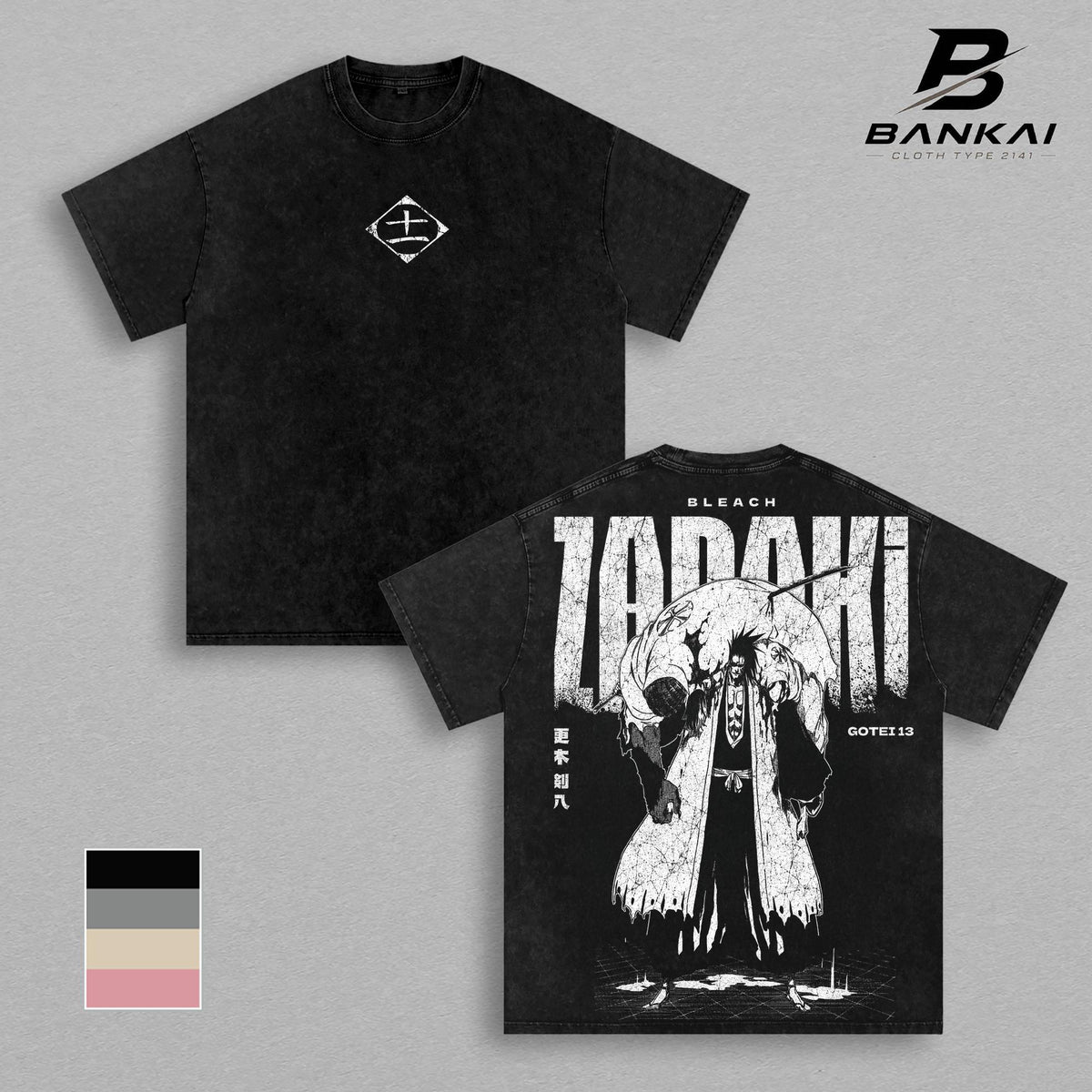 Zaraki Kenpachi Bleach T-Shirt, Soul Reaper Graphic Tee, Vintage Washed Anime Shirt, Hoodie, Sweatshirt, Tank Top, Oversized Streetwear Anime Merch