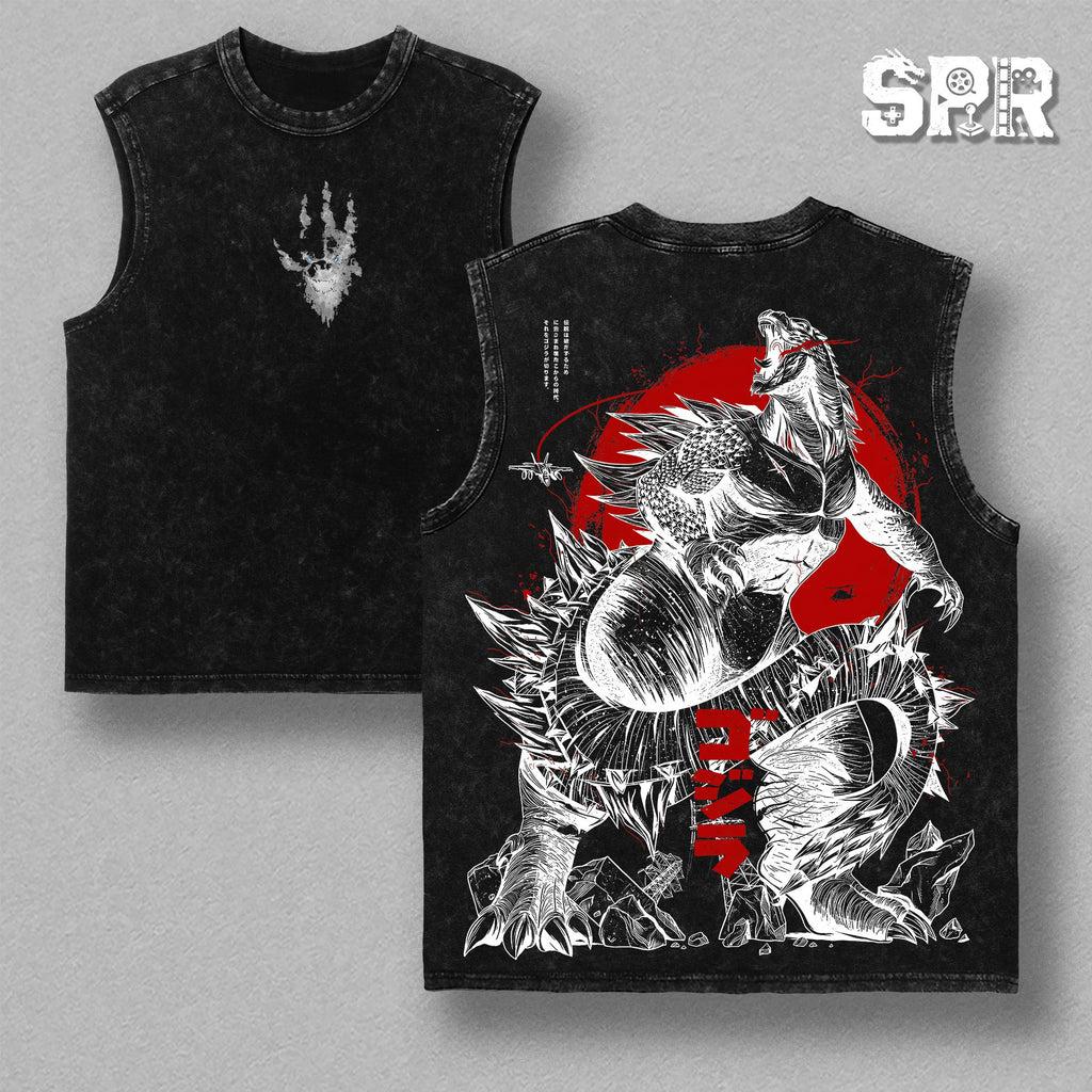 Godzilla King of the Monsters Vintage Washed Tee
