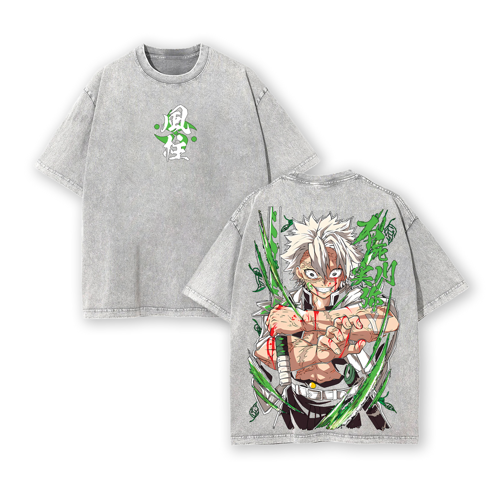 ''Wind Hashira'' Sanemi - Demon Slayer: Infinity Castle Anime Wahed T-Shirt