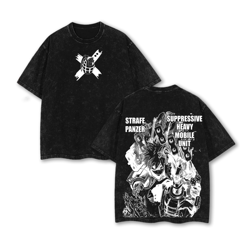 Bakugo Tee My Hero Academia Vintage Washed Oversized Heavy Cotton T-Shirt, Explosive Hero Graphic Anime Manga Top