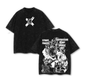 Bakugo Tee My Hero Academia Vintage Washed Oversized Heavy Cotton T-Shirt, Explosive Hero Graphic Anime Manga Top