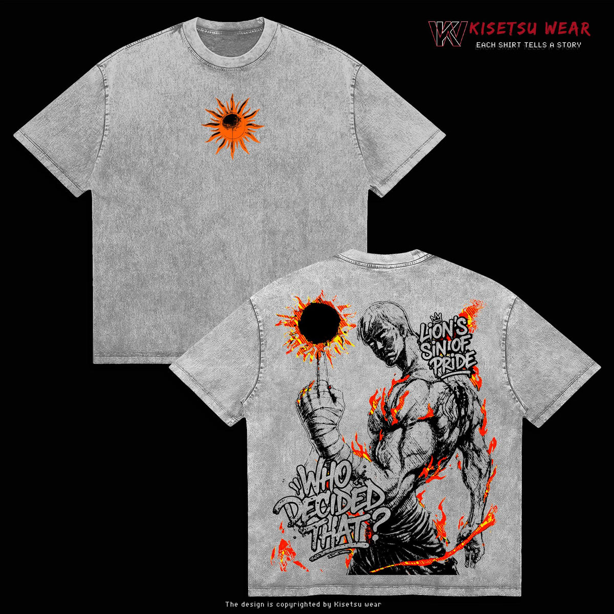 Escanor Seven Deadly Sins Lion Sin Of Pride Anime Vintage Washed Tee