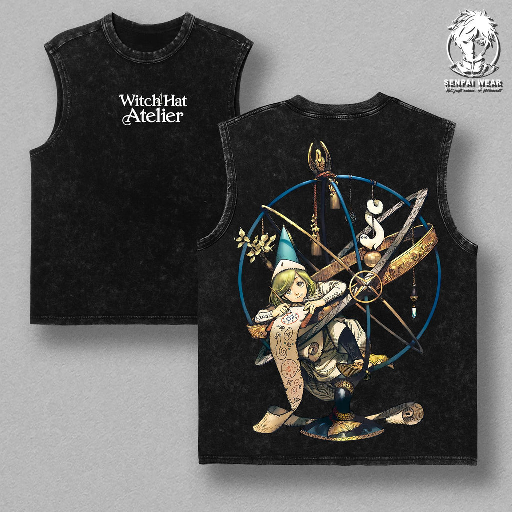 Coco Witch Hat Atelier Magic Circle Anime Vintage Washed Tee