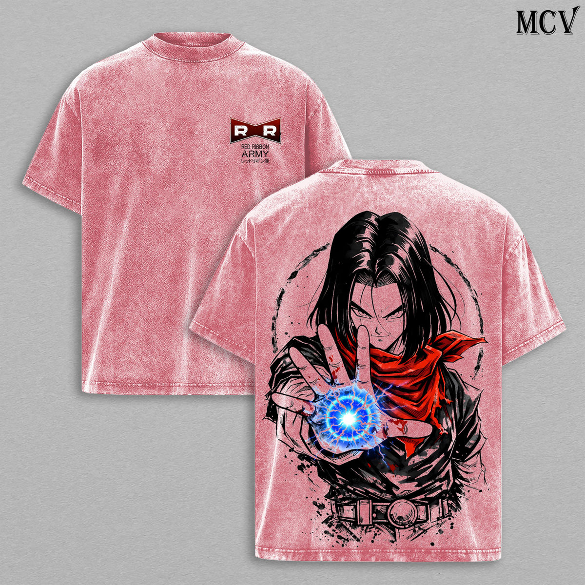 Android 17 DBZZ Infinite Energy Anime Vintage Washed Tee