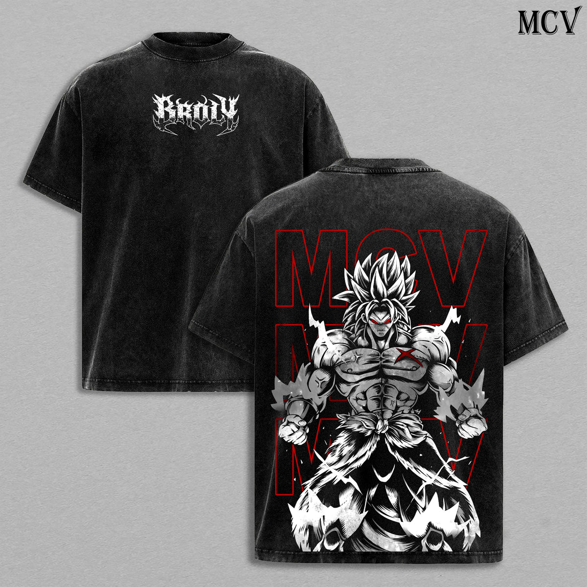 Broly DBZ Legendary Super Saiyan Anime Vintage Washed Tee