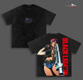 Black Lagoon v3 Anime Double Printed Vintage Washed Tee Unisex Oversize Anime Manga Washed Heavyweight Cotton T-shirt