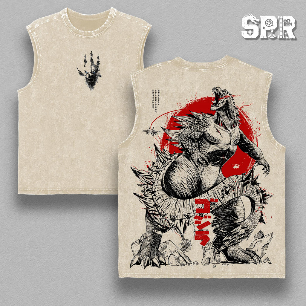 Godzilla King of the Monsters Vintage Washed Tee