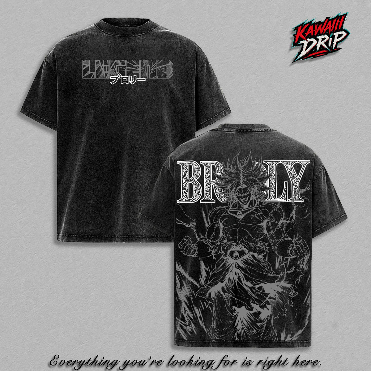 Broly DBS Legendary Super Saiyan Gym Anime Vintage Washed Tee