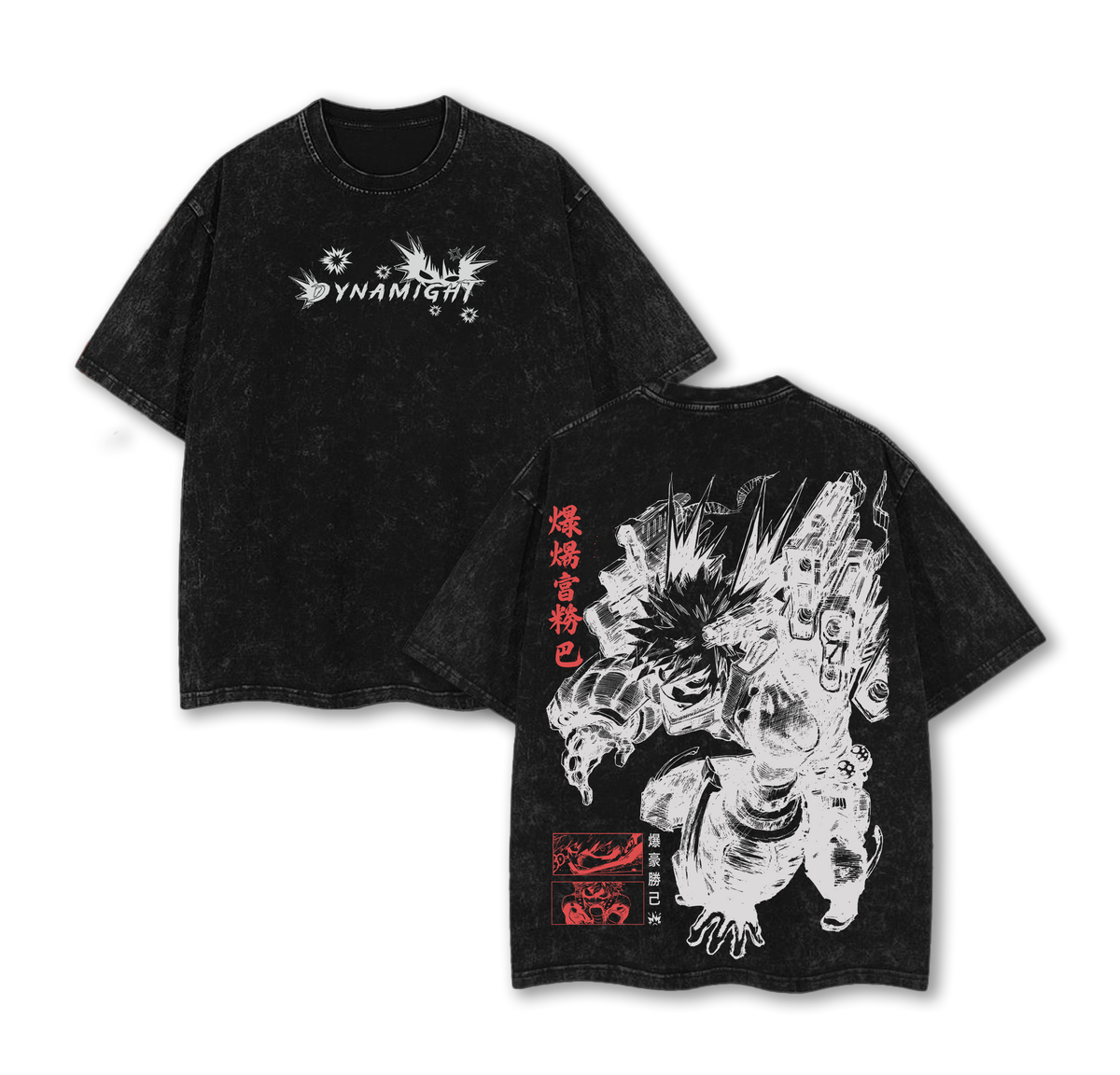 Katsuki Bakugo My Hero Academia 2 Face Anime Vintage Washed Tee
