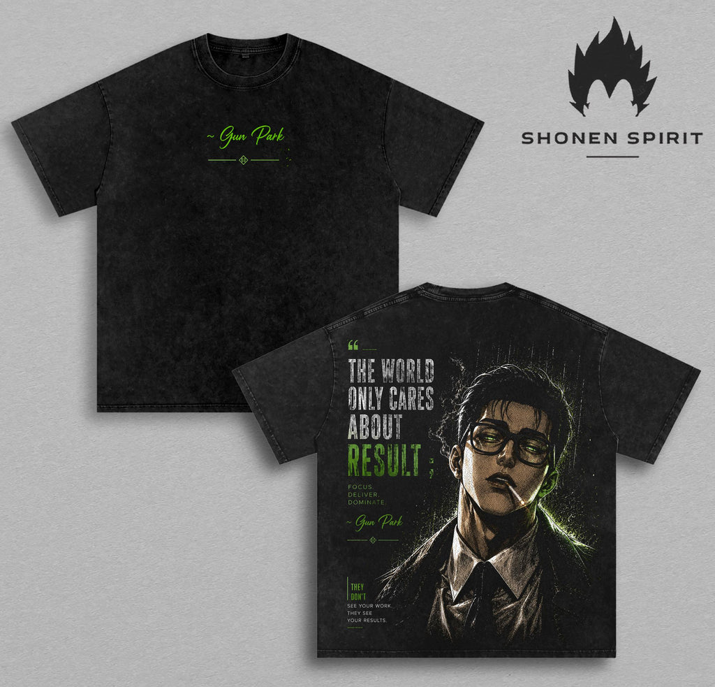 Gun Park Lookism Anime Vintage Washed Tee