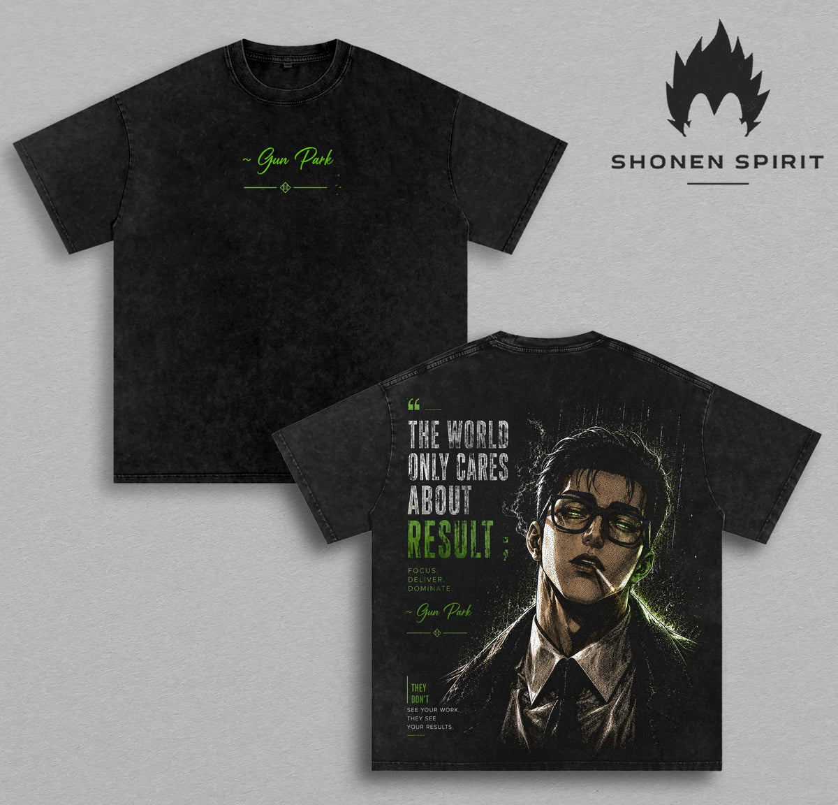 Gun Park Lookism Anime Vintage Washed Tee