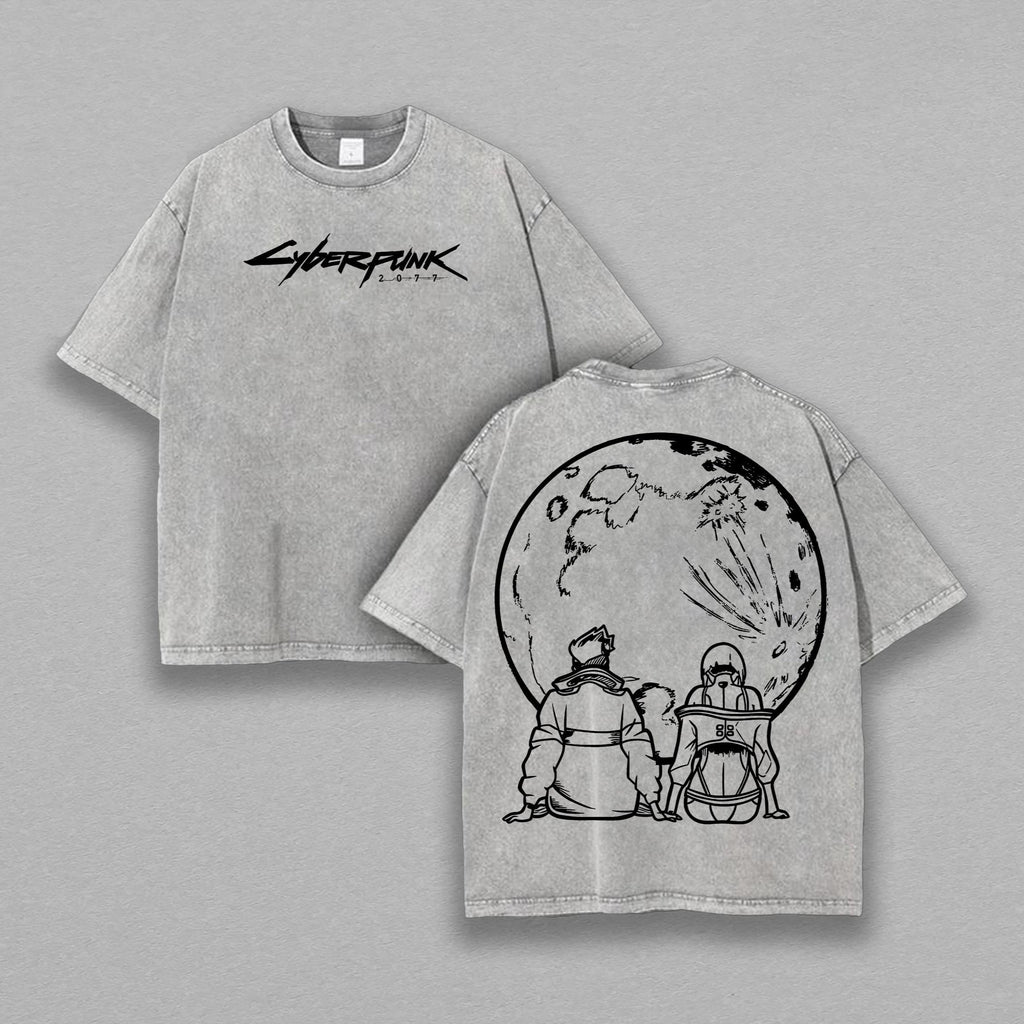 David and Lucy's x Cyberpunk Edgerunners Anime Vintage Washed Tee
