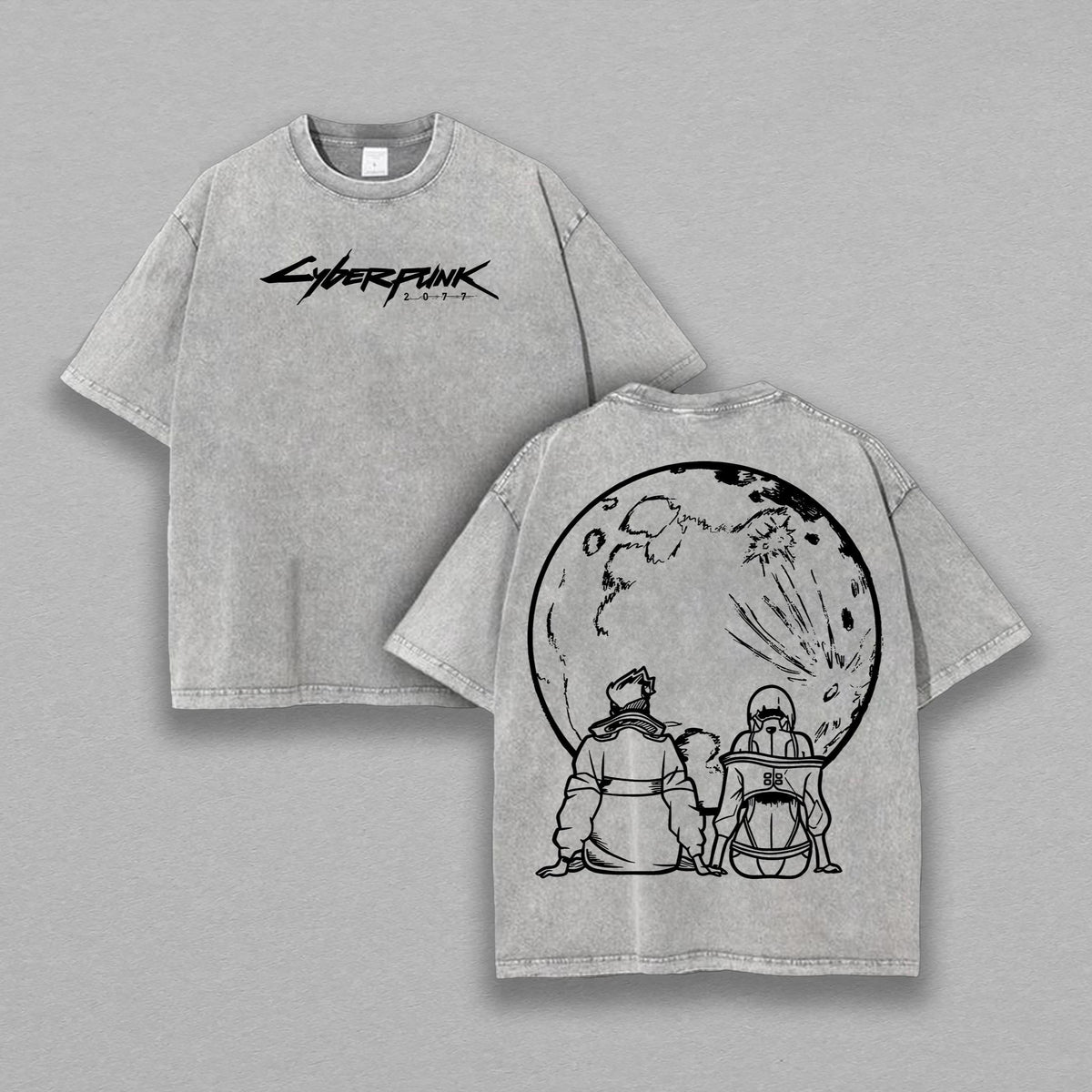 David and Lucy's x Cyberpunk Edgerunners Anime Vintage Washed Tee