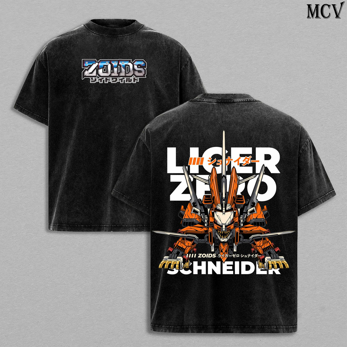 Liger Zero Schneider Zoids New Century Zero Anime Vintage Washed Tee