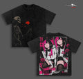 Thorns Do Not Bleed 2 Anime Double Printed Vintage Washed Tee Unisex Oversize Heavyweight Cotton T-shirt for Anime Fans and Lovers