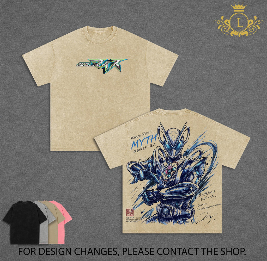 Kamen Rider MYTH White Variant Tokusatsu Vintage Washed Tee