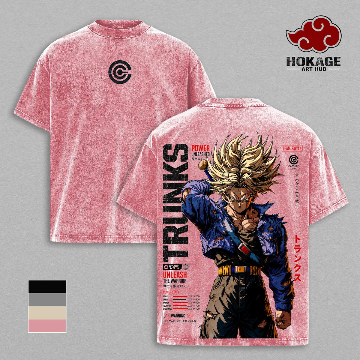 Trunks DBZ Future Trunks Capsule Corp Anime Vintage Washed Tee