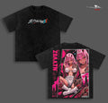 Zero Two Darling in the Franxx Anime Double Printed Vintage Washed Tee.