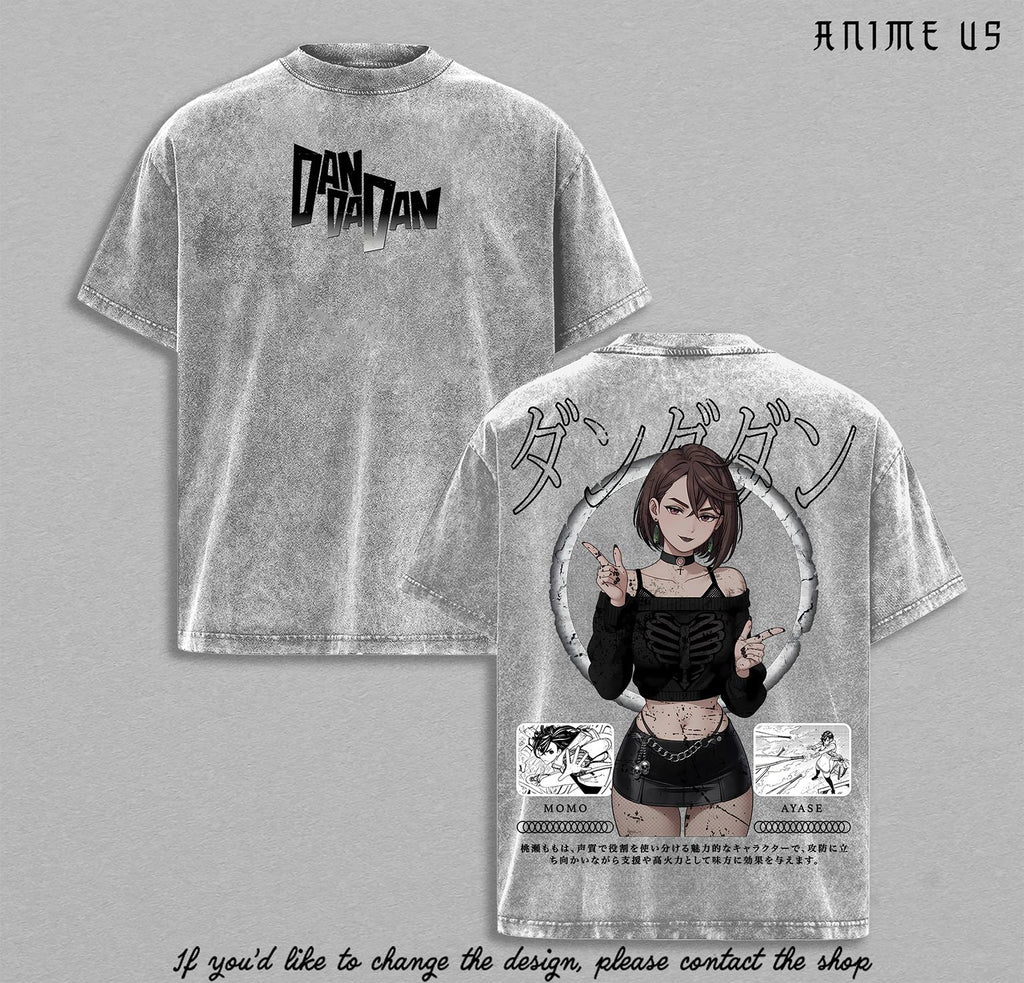Momo Ayase Dandadan Anime Vintage Washed Tee
