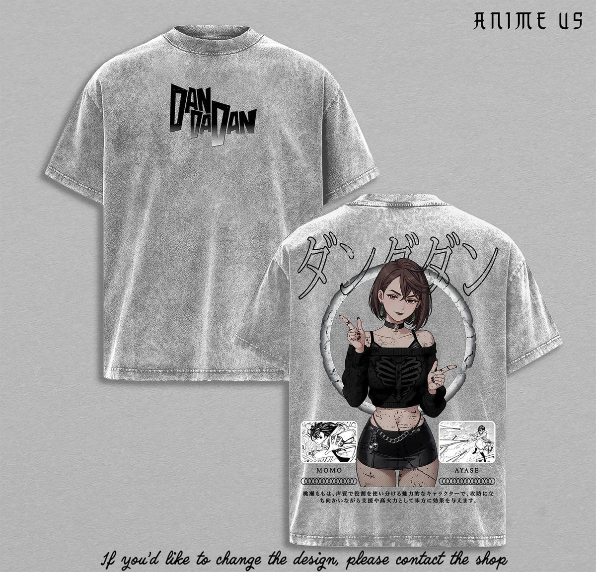 Momo Ayase Dandadan Anime Vintage Washed Tee