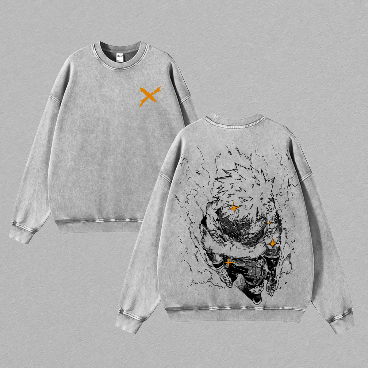 Bakugo Explosion Hero My Hero Academia Anime Vintage Washed Tee