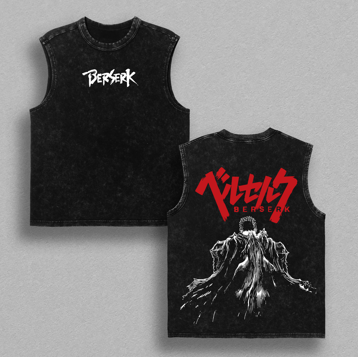 Guts Berserk Washed Tee – Anime Oversize T-Shirt