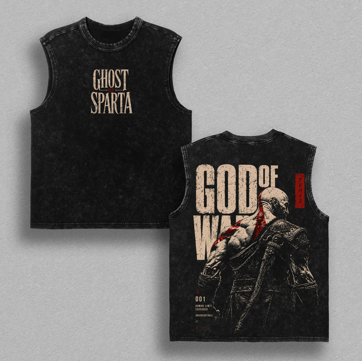 Kratos God of War Gym Vintage Washed Tee