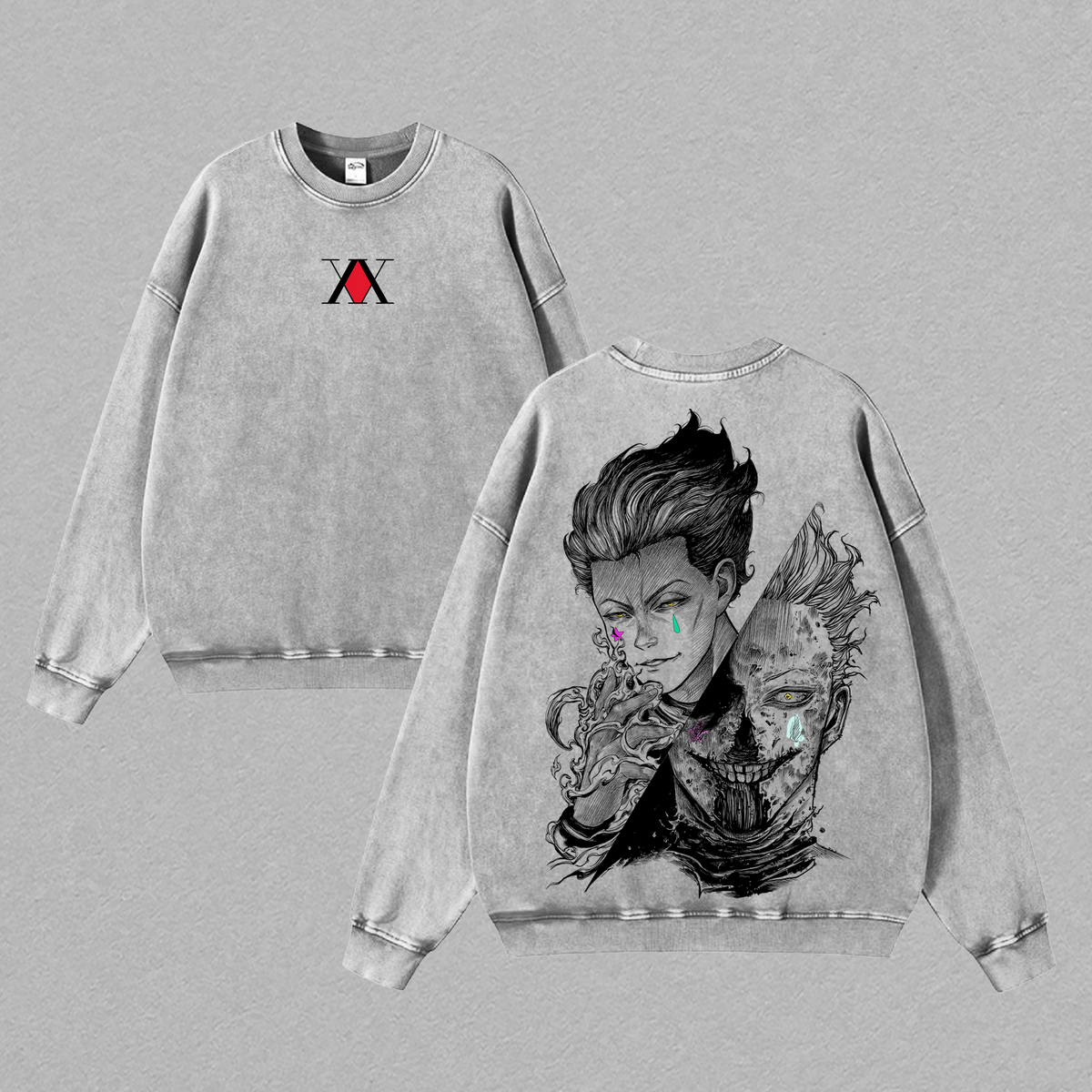 Hisoka Hunter x Hunter Anime Vintage Washed Graphic Tee