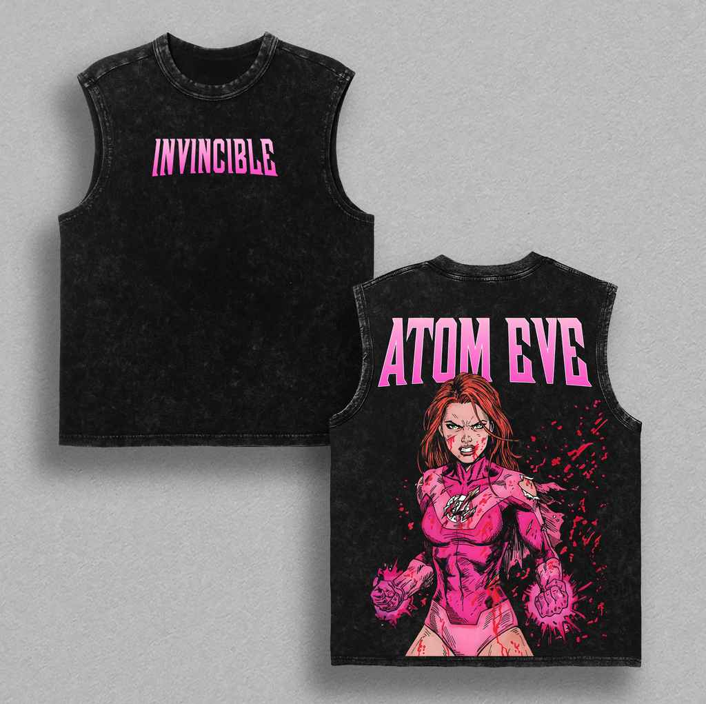 Atom Eve Invincible Comic Superhero Vintage Washed Tee
