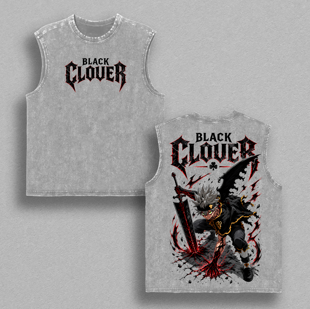 Asta Black Clover Anime Vintage Washed Tee
