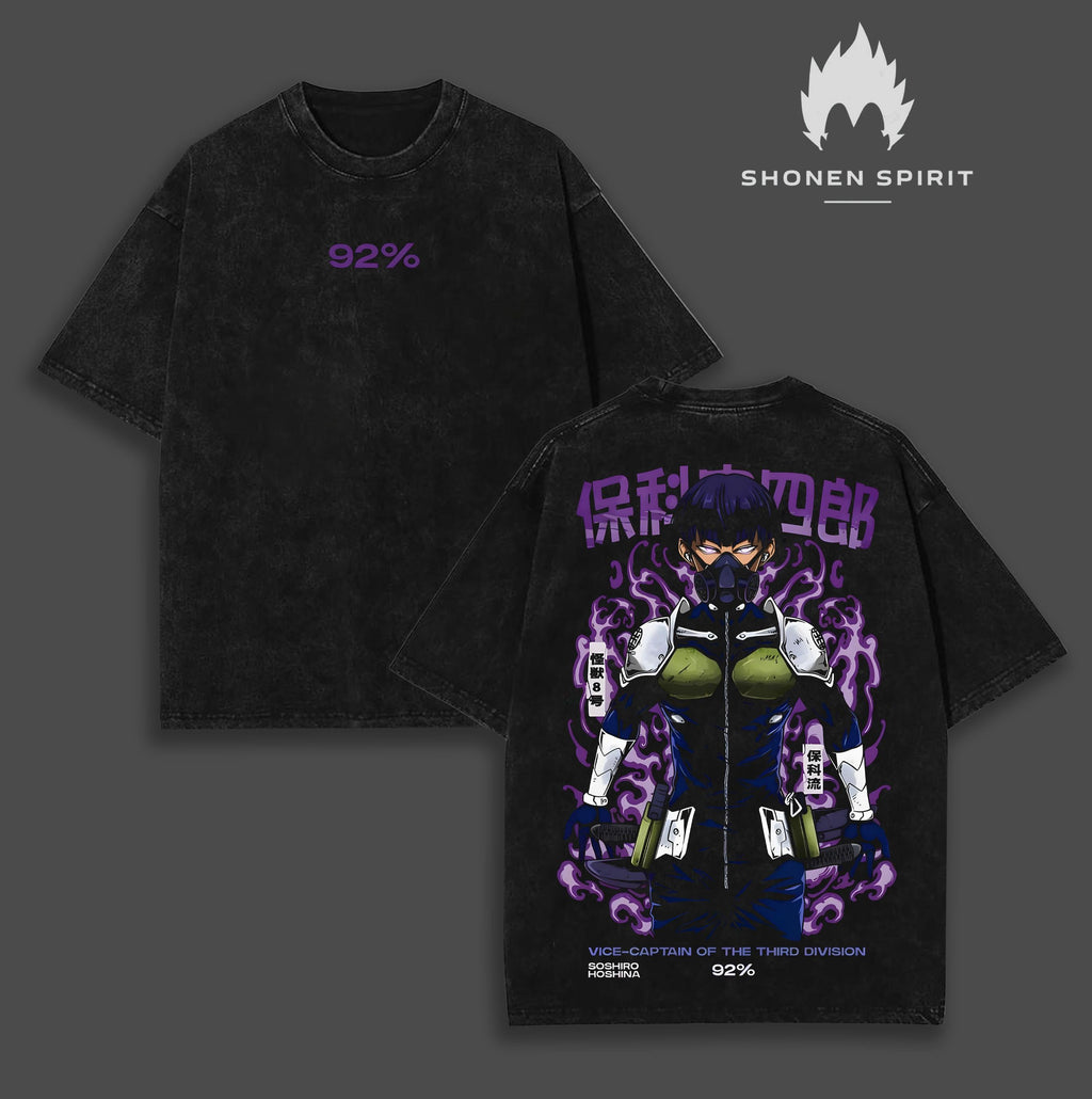 Soshiro Hoshina Vice-Captain Kaiju No. 8 Anime Vintage Washed Tee