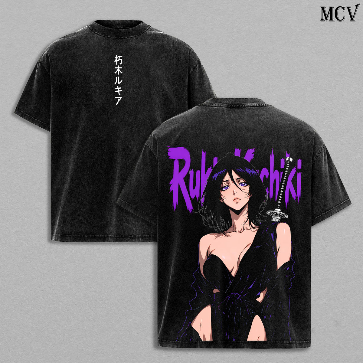 Rukia Kuchiki Bleach Sode no Shirayuki Anime Vintage Washed Tee