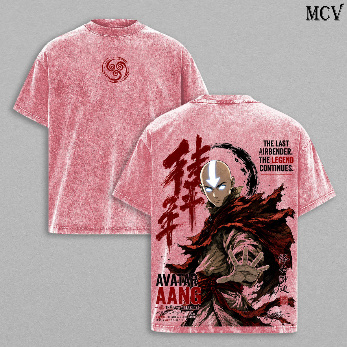 Aang Avatar The Last Airbender Airbender Warrior Anime Vintage Tee