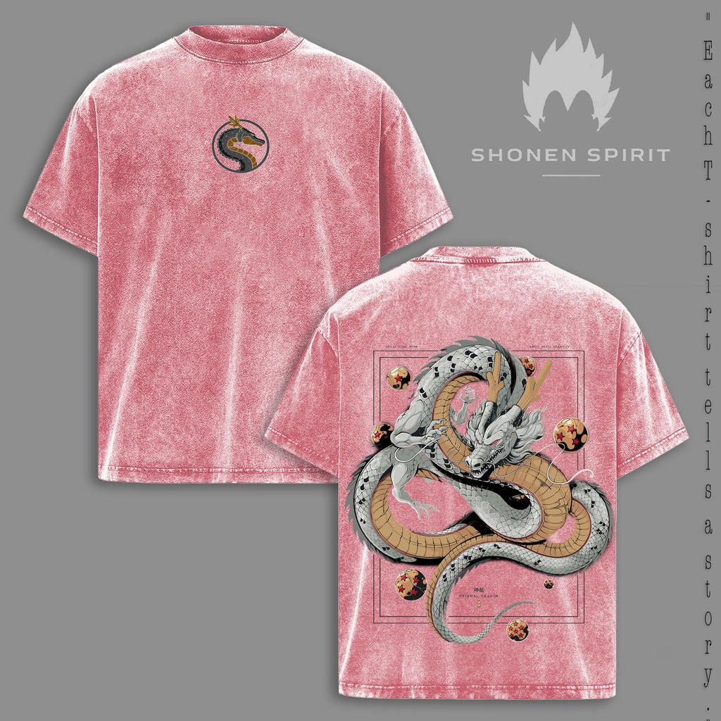 Eternal Dragon Legendary Dragon Spirit Anime Vintage Washed Tee