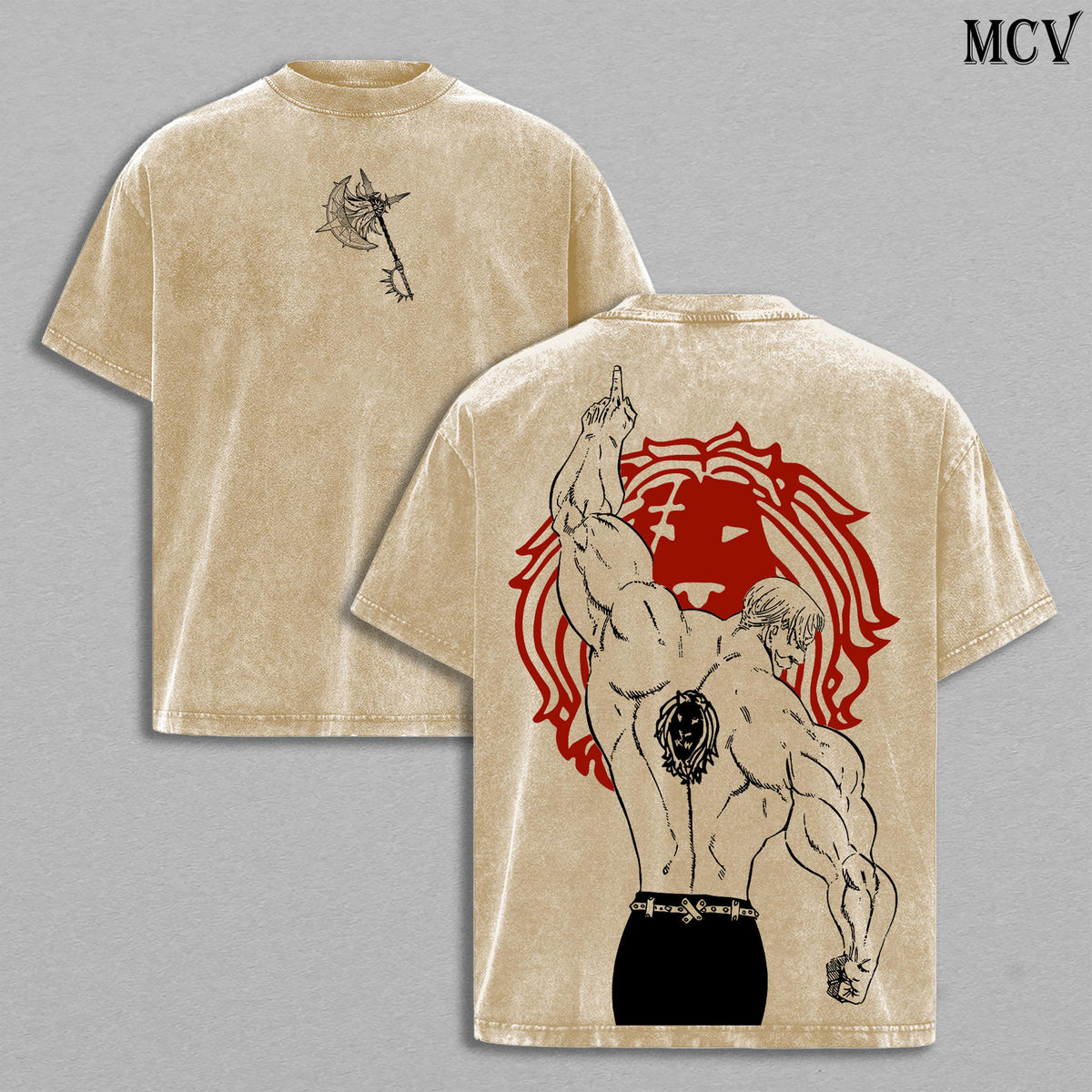 Escanor The Seven Deadly Sins Anime Vintage Washed Tee