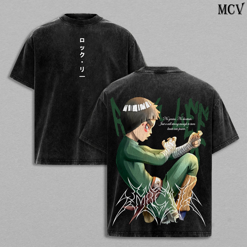 Rock Lee Naruto Taijutsu Master Anime Vintage Washed Tee