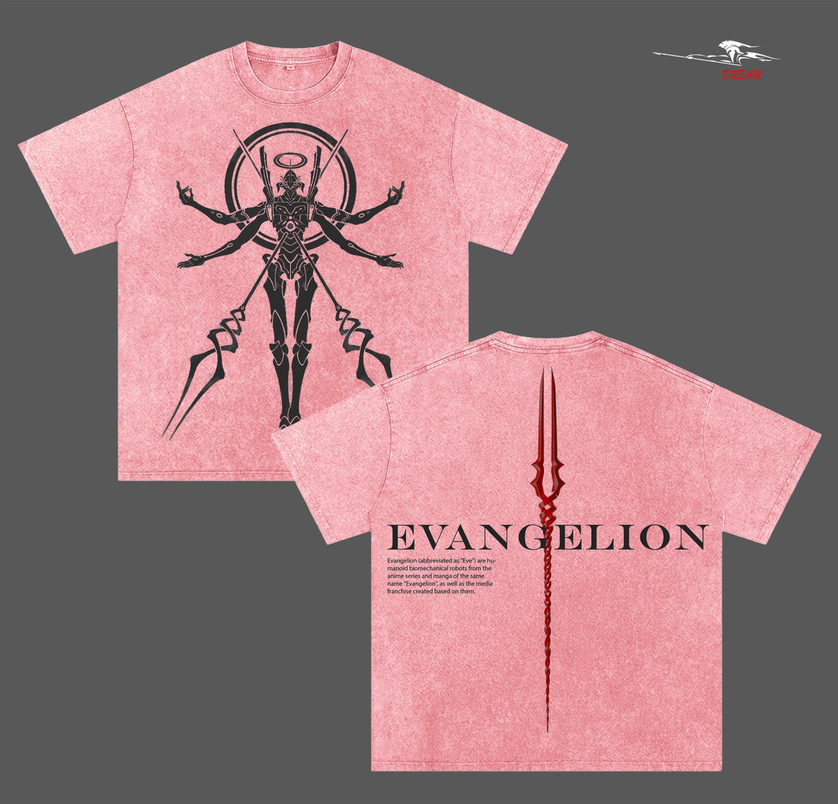 Eva. Unit 01 Neon Genesis Evangelion Anime Double Printed Vintage Washed Tee Unisex Oversize Anime Manga Washed Heavyweight Cotton T-shirt