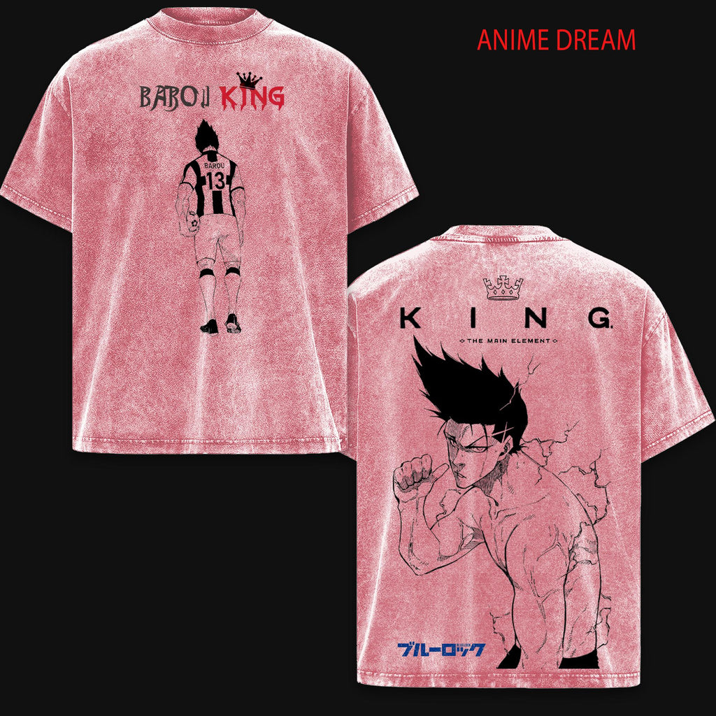 Shoei Barou Blue Lock Anime Vintage Washed Tee