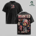 Chopper Double Printed Vintage Washed Tee, Doctor Pirate Graphic Shirt, Oversized Heavyweight Cotton Anime Streetwear for Manga Fans
