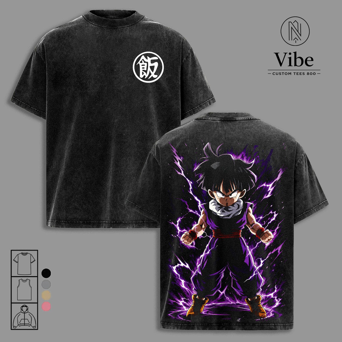 Kid Gohan Beast Aura Masenko DBZ Anime Vintage Washed Tee