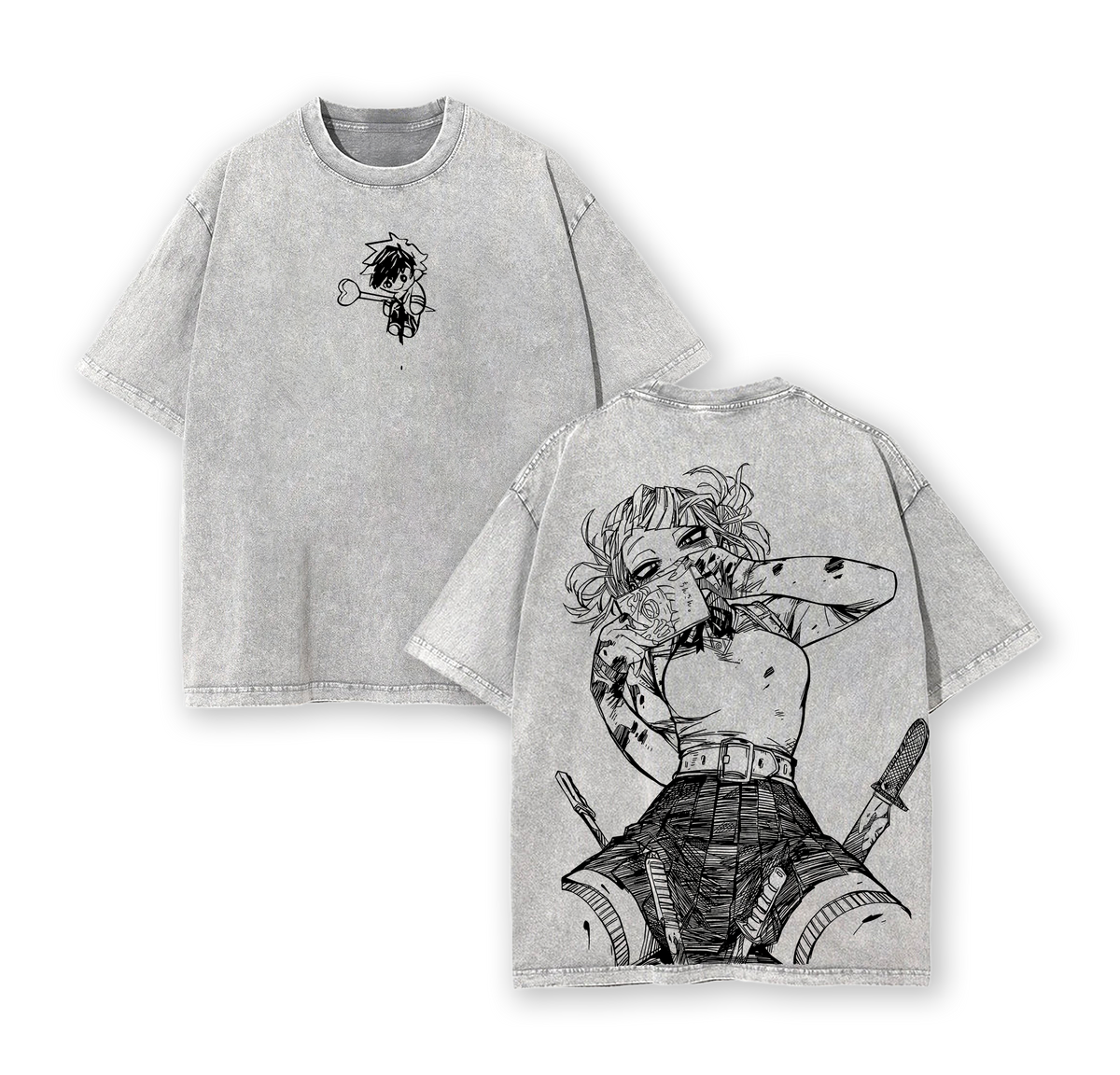 Toga Himiko - My Hero Academia Anime Double Printed Vintage Washed Tee