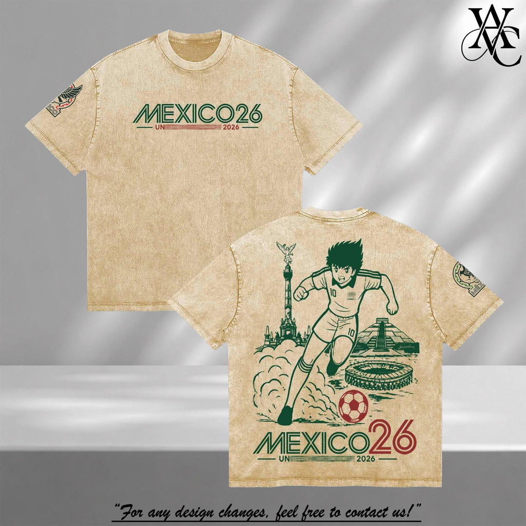 Mexico Soccer New Champions V2 Vintage Washed Tee