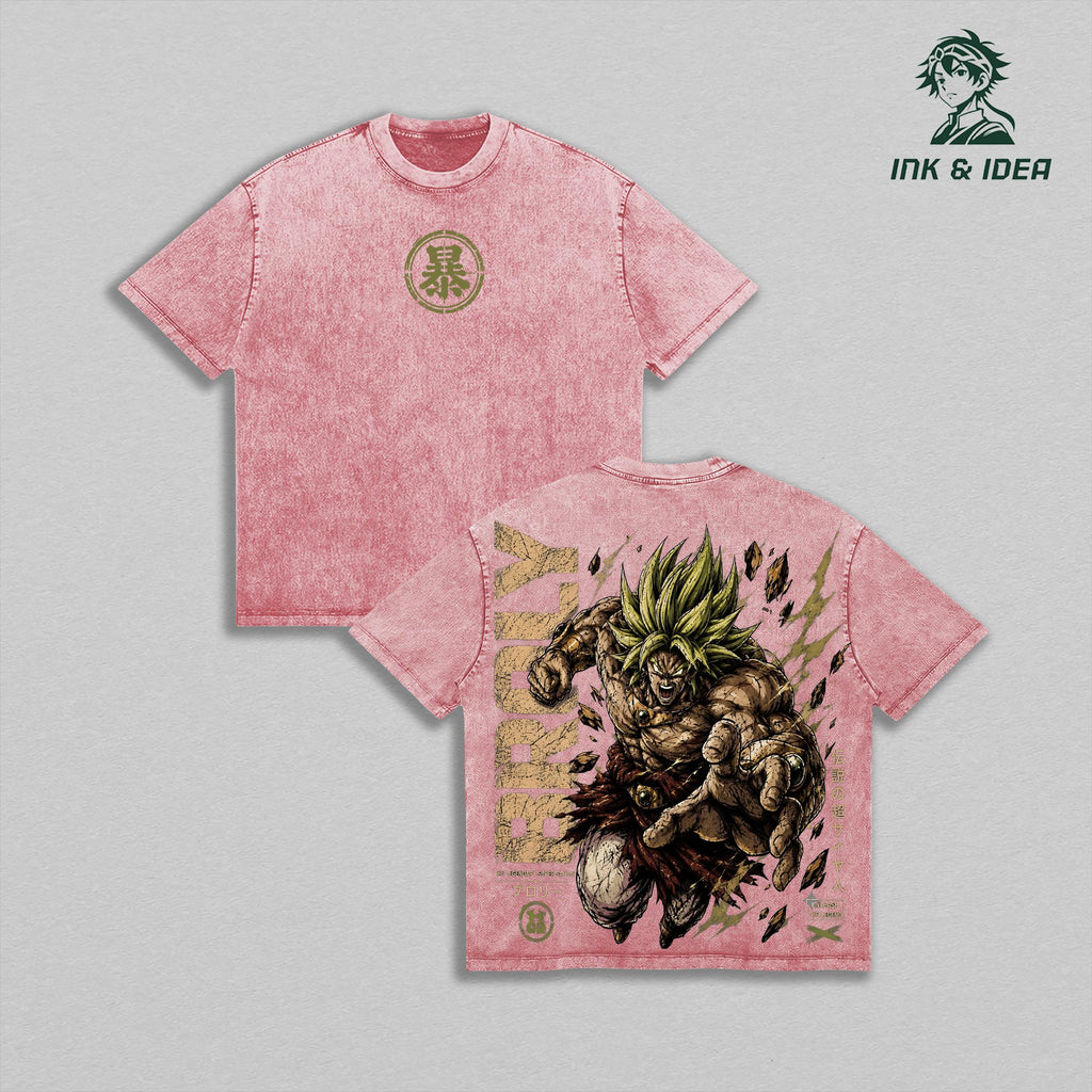 Broly Legendary Super Saiyan Dragon Ball Anime Vintage Washed Tee