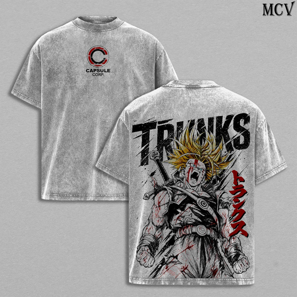 Future Trunks Super Saiyan DBZ Anime Vintage Washed Tee