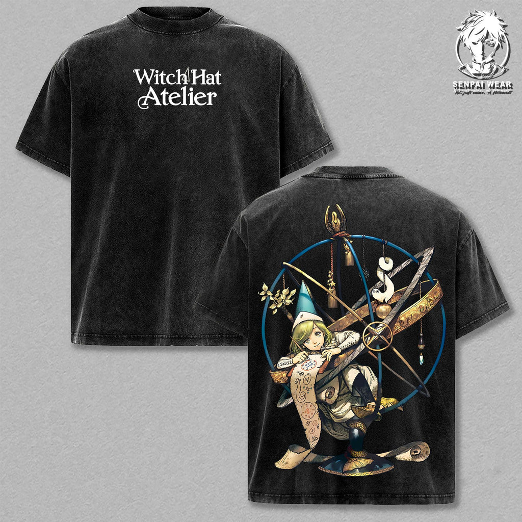 Coco Witch Hat Atelier Magic Circle Anime Vintage Washed Tee