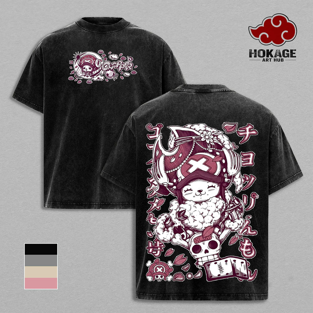 Tony Tony Chopper Washed Tee, One Piece Anime Graphic Tee, Vintage Washed Shirt, Cute Anime Shirt, Kawaii Anime Apparel, Manga Lover Gift
