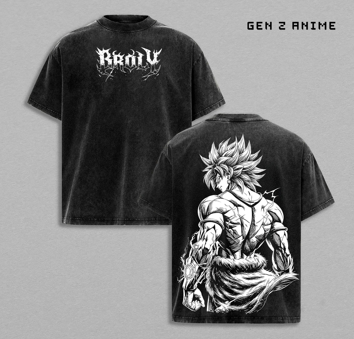 Broly DBZ Saiyan Gym Anime Vintage Washed Tee
